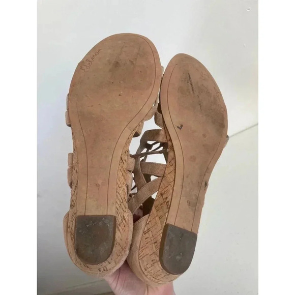 Women's Sam Edelman Brown Lace-Up Gladiator Cork Sandals Size 9M‎ EUC - Picture 7 of 7